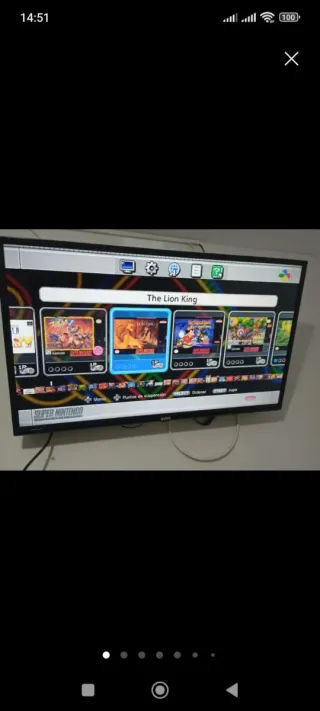 Consola Super Nintendo con 2 mandos