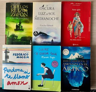 Lote 6 libros novela