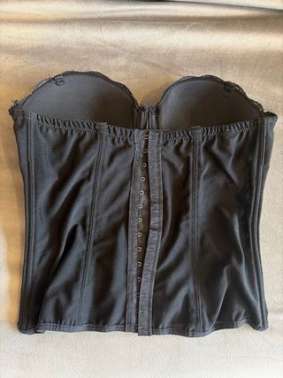 Corsé Negro Encaje Sexy Tipo Sujetador