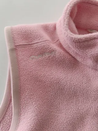 Chaleco polar niña rosa