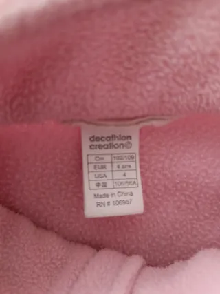 Chaleco polar niña rosa