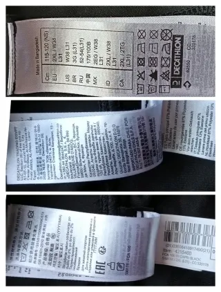 Mallas T.2XL Pirata Fitness Mujer Negro algodón