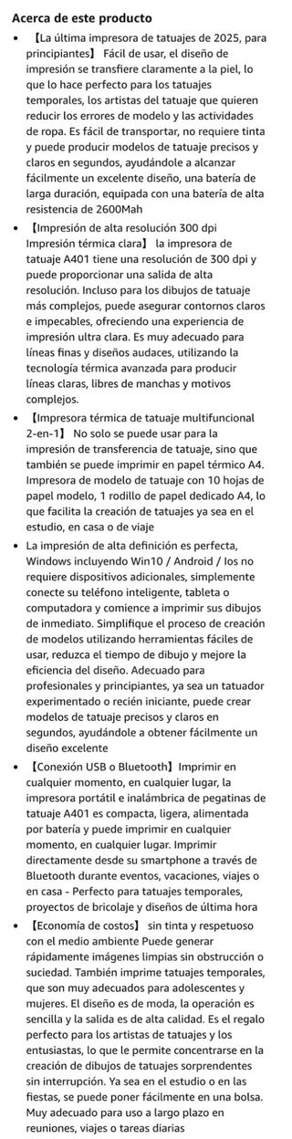 NUEVO! Impresora Térmica A4 Tatuajes