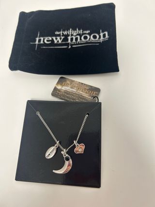 Collar Crepúsculo New Moon baño plata