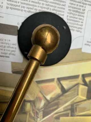 Faretto snodato vintage 30cm metallo oro nero