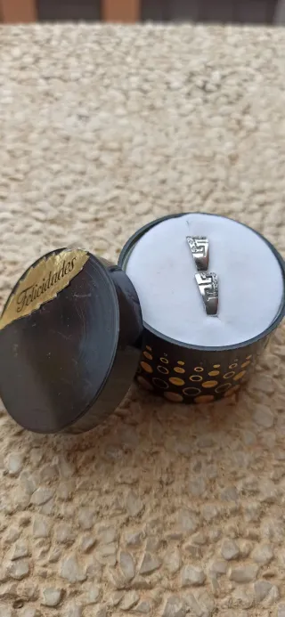 Pendientes plata con brillantitos