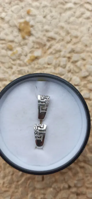 Pendientes plata con brillantitos