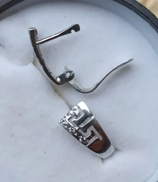 Pendientes plata con brillantitos