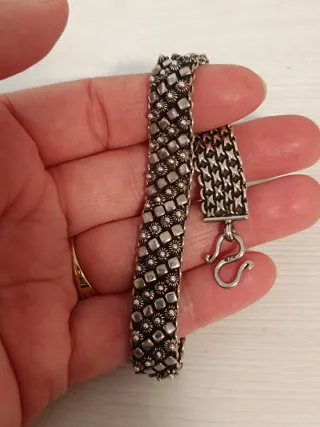 Pulsera de plata estilo vintage