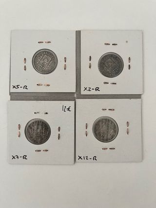 Monedas 50 céntimos Plata Alfonso XII-XIII