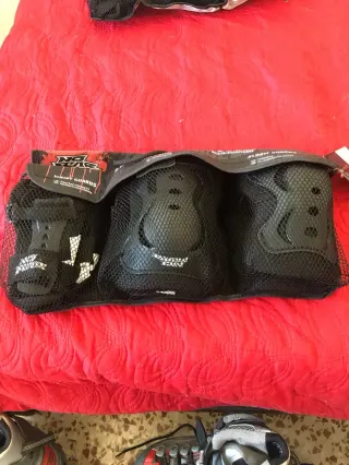 Pack Nuevo Protecciones Patines o Skate. Talla L