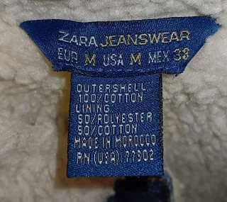 Cazadora vaquera ZARA forro borreguillo