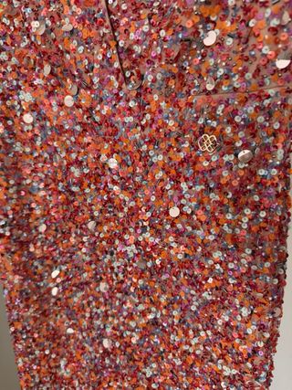 Vestido lentejuelas multicolor talla S