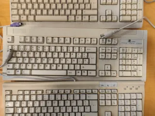 Lote Teclados PC Antiguos Beige y Gris