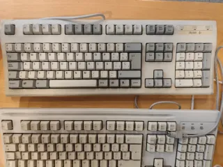 Lote Teclados PC Antiguos Beige y Gris