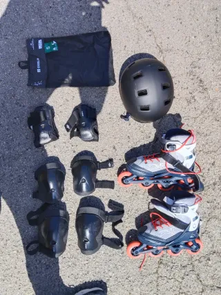 Patines en línea Oxelo Talla S + Protecciones