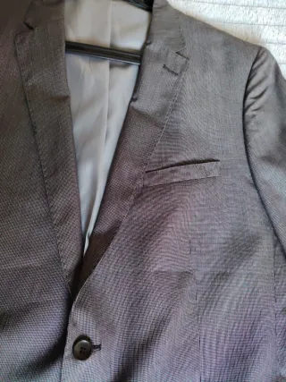 Chaqueta de traje gris hombre