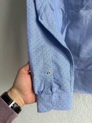 Camisa Zara Azul Estampada