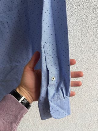 Camisa Zara Azul Estampada