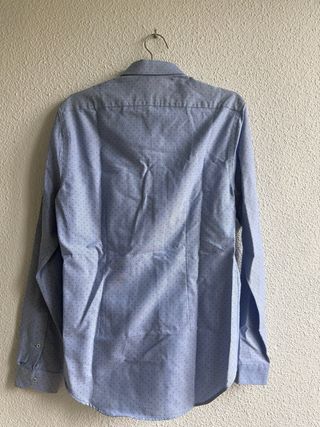 Camisa Zara Azul Estampada