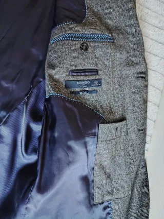 Chaqueta de traje gris hombre