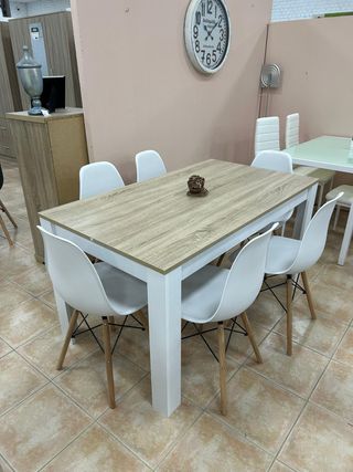 Mesa de comedor moderna + 6 sillas ¡NUEVO!