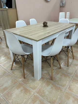 Mesa de comedor moderna + 6 sillas ¡NUEVO!