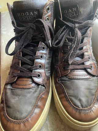 Scarponcini Hogan Rebel Pelle Marrone