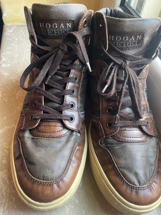 Scarponcini Hogan Rebel Pelle Marrone