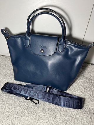 Bolso Longchamp Piel Azul Marino