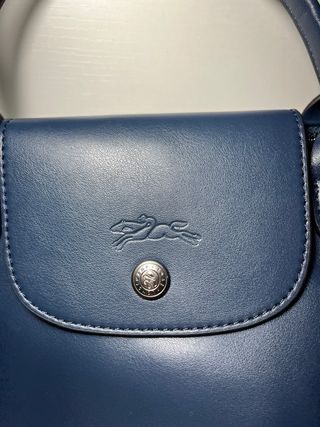 Bolso Longchamp Piel Azul Marino