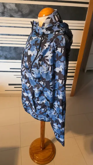 Sudadera Zara Camuflaje Azul y Negro