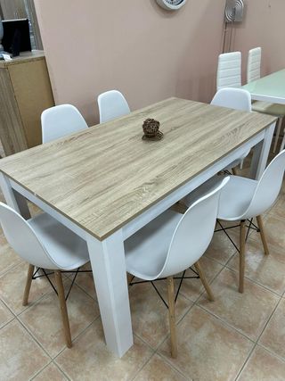 Mesa de comedor moderna + 6 sillas ¡NUEVO!
