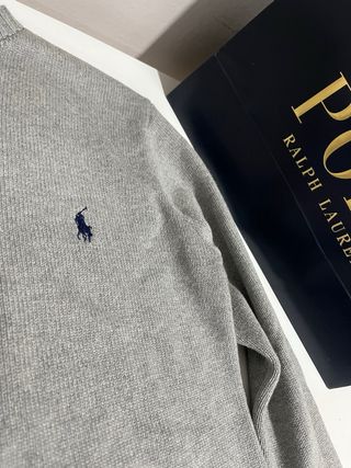 Jersey Ralph Lauren Gris Logo Azul