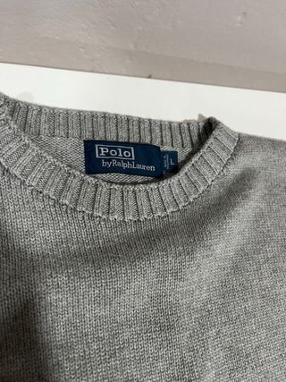 Jersey Ralph Lauren Gris Logo Azul