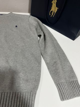 Jersey Ralph Lauren Gris Logo Azul
