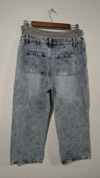 Pantalones premamá vaqueros efecto lavado