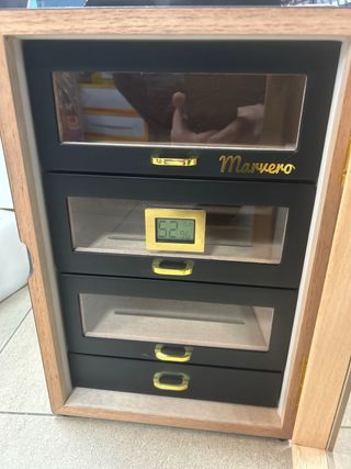 Humidificador Marvero Escritorio Luz Cedro