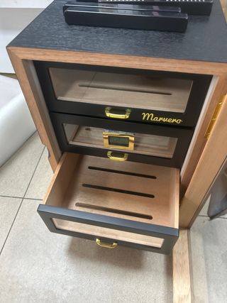 Humidificador Marvero Escritorio Luz Cedro