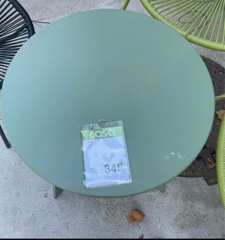 Mesa y 2 sillas jardín infantil metal