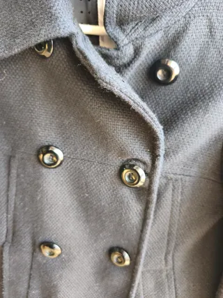 Abrigo paño Bershka talla S negro