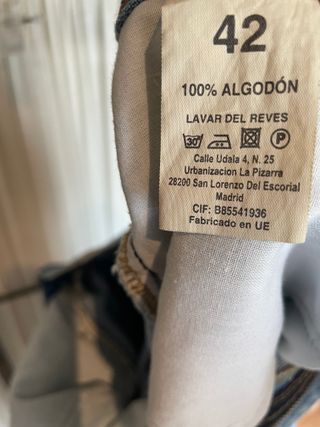 Vaqueros rectos 100% algodón hechos en España