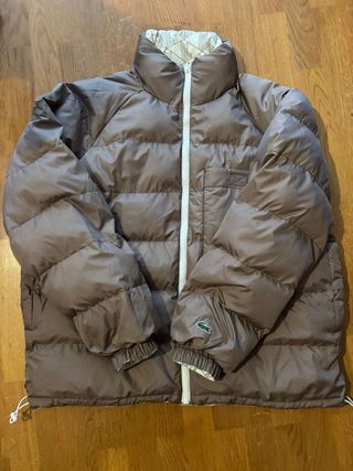 Chaqueta Reversible Lacoste Marrón y Multicolor.