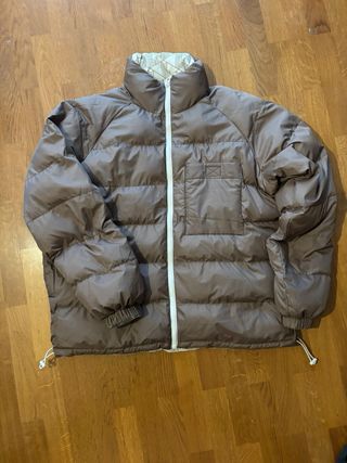 Chaqueta Reversible Lacoste Marrón y Multicolor.