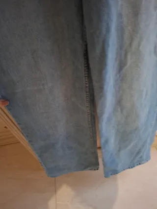 Mono Zara espalda abierta halter vaquero