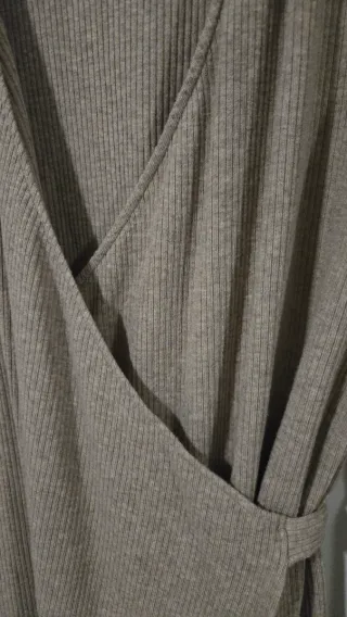 Jersey canalé premamá lactancia beige