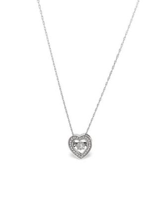 18755 collar oro blanco y colgante