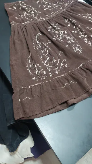 Gonna Hybris vintage marrone TG 44