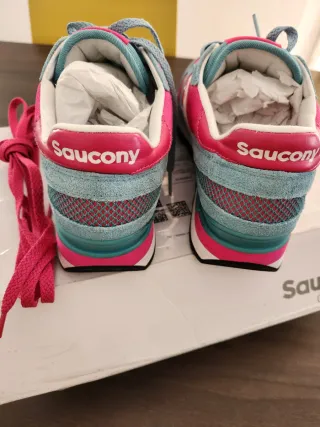 Saucony donna rosa e turchese