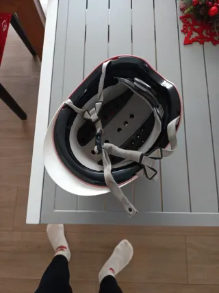 Casco equitación infantil rosa Fouganza